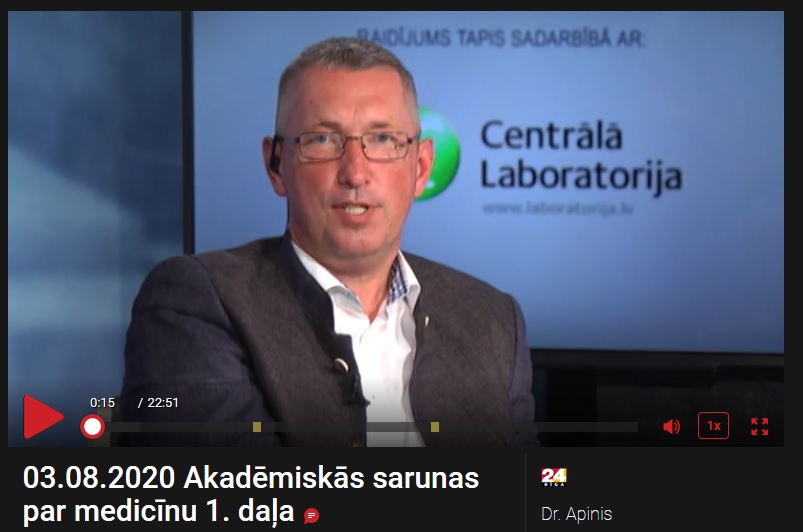 Dr. Kaspars Peksis Akademiskās sarunas par medicīnu Rīga TV24